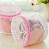 Pink reusable mesh bag for lingerie washing