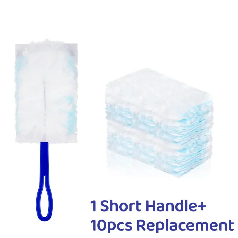 A package of 10 replacement short handle electrostatic cleaning duster refills