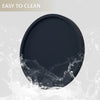 A dark gray silicone tray organizer with water droplets on a light background.