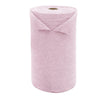 Roll of pink ultra-fine fiber tear-off towel for reusable cleaning cloths