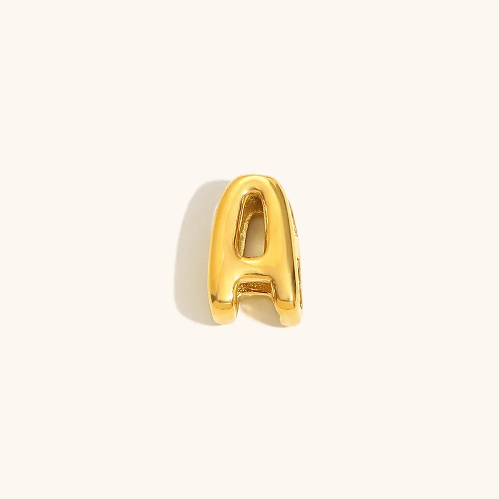 Goldplattierte 3D-Blasenbuchstaben-Anhänger mit der Form des Buchstabens A