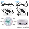 Various cables and a white foot spa device with power interface and ion head interface