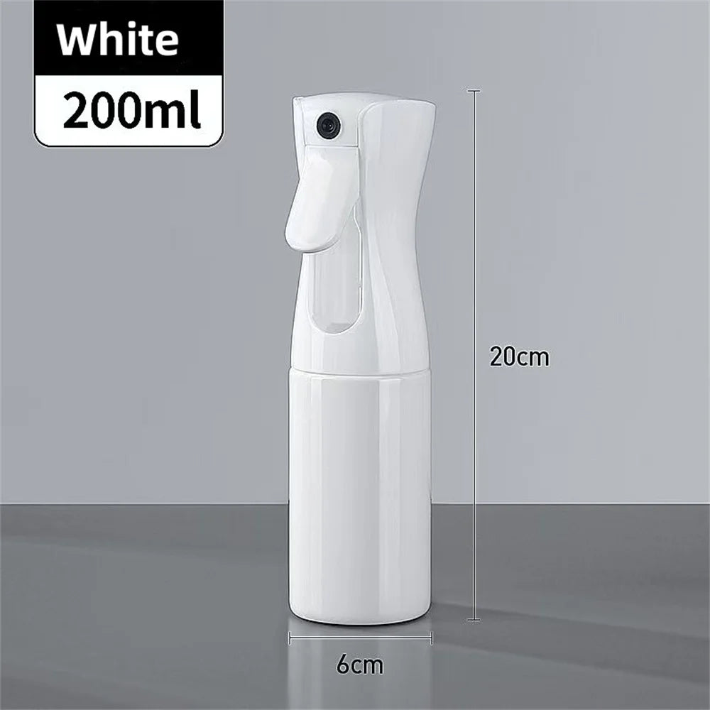 A white 200ml multi-functional handheld spray bottle is shown standing upright against a gray background.