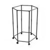 Black rotating hexagon clothes rack for indoor drying