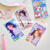 A collection of pink and blue Kawaii DIY stickers featuring anime characters and cute designs for crafting.