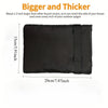Black reusable insulated faucet cover measuring 15cm/5.91inch by 20cm/7.87inch