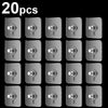 A set of 20 transparent self-adhesive wall hooks for hanging frames and photos.