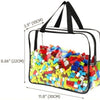 Sac de stockage étanche en PVC de grande capacité rempli de petits morceaux de plastique colorés.