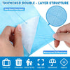 A hand demonstrates the layered structure of a waterproof PE membrane disposable toilet seat cover.