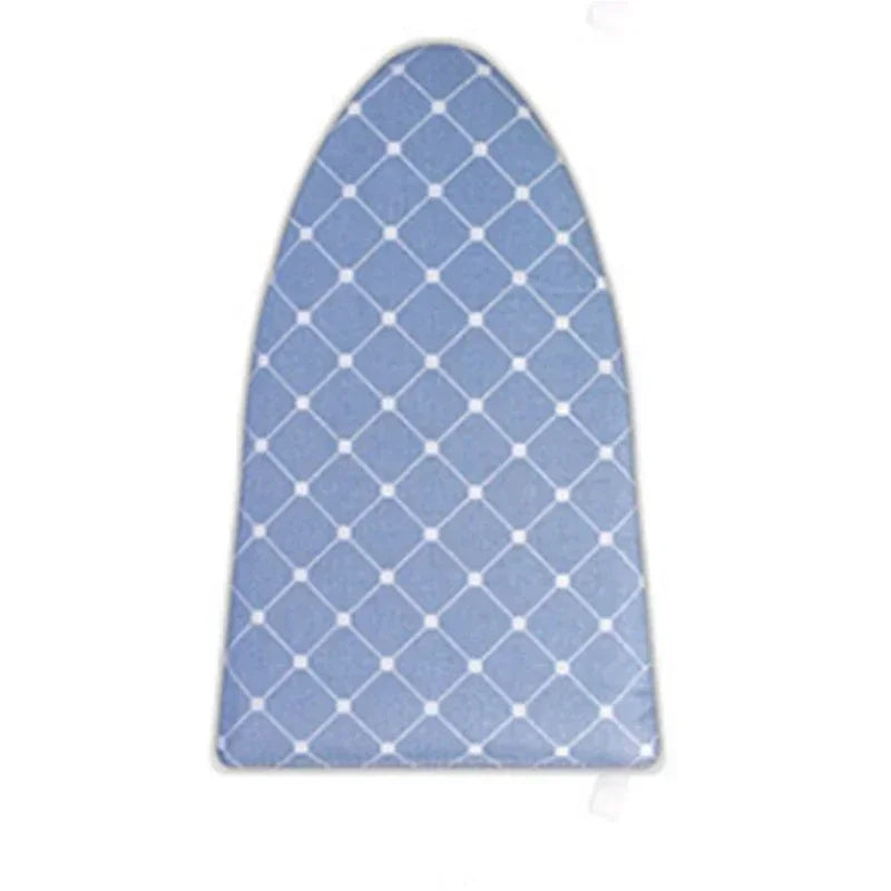 Light blue quilted ironing board or garment steamer with an arched shape