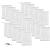 A collection of twenty white mesh bags designed for bulk soap or shower use.