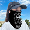 A person wearing a black face mask with the text Taylorliuaue and Tee Tim on it, outdoors.