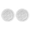 Two circular pads of white microfiber replacement mop cloth for Shark vacuum cleaners