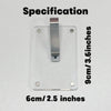 Klares Acryl-Fotoclip mit Metallvisor, 9x6 cm.