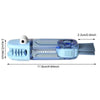 A clear blue silicone cleaning brush set with a handle and bristles for multi-purpose cleaning.