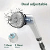 A dual adjustable cleaning brush set with a handle and two interchangeable gears shown against a white background.