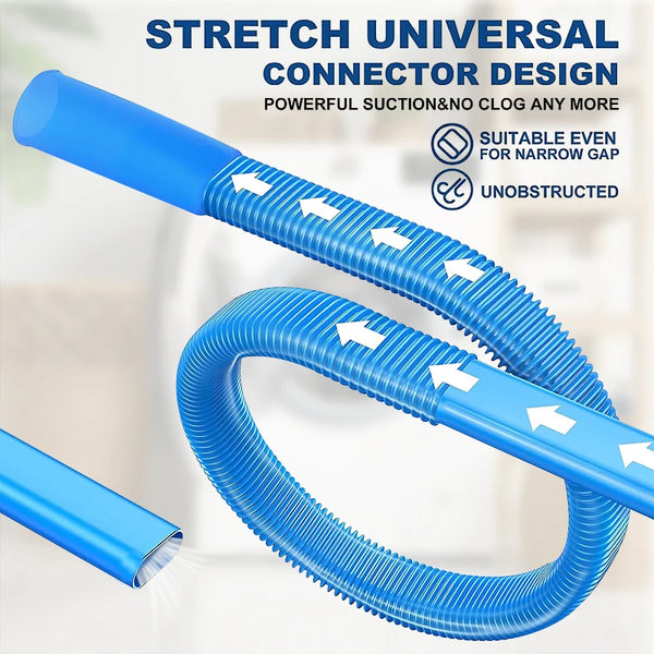 Blue flexible connector hose designed for powerful suction and an unobstructed connection.