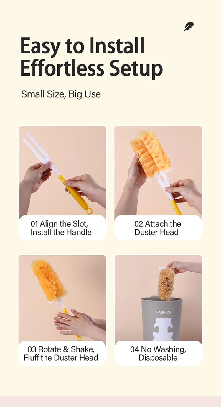 360° Electrostatic Duster for Spider Webs