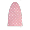 Pink quilted ironing board for portable hand-held garment steaming