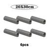 Six rolls of gray thickened microfiber cleaning cloths, measuring 20x30cm each.