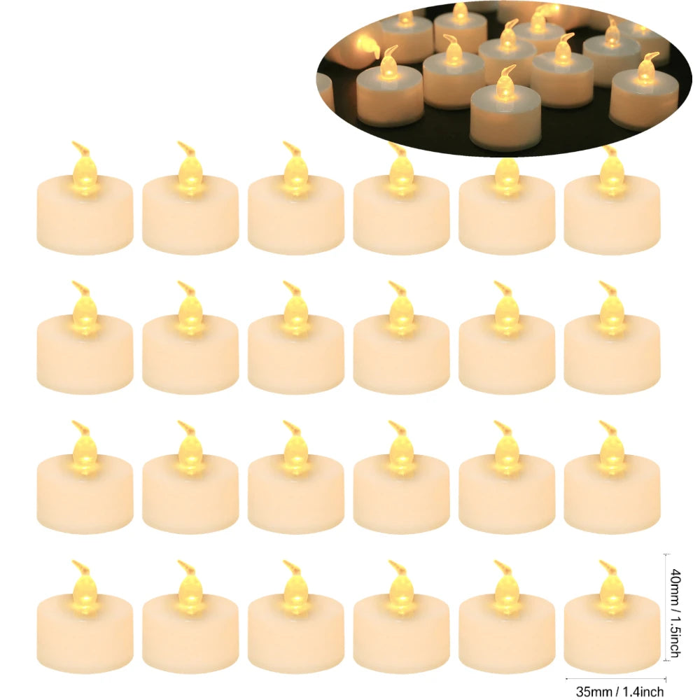 A set of romantic LED heart tea lights with artificial rose petals shown in various sizes and lighting conditions.