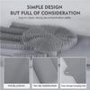 Close-up view of silicone dishwashing gloves showing anti-slip particles, non-slip properties, and a storage hanging hole.
