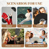 Scenarios for use featuring a handheld folding fan in dance, exercise, wedding, photo decoration, and line dancing.
