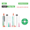 A set of solder paste and flux components including solder wick and tape for SMD repair