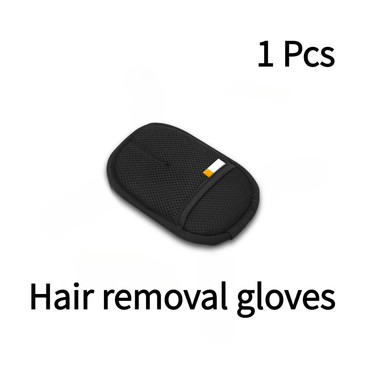 One pair of black reusable electrostatic pet hair removal gloves.