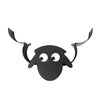 Black novelty animal toilet paper holder and storage rack with ears