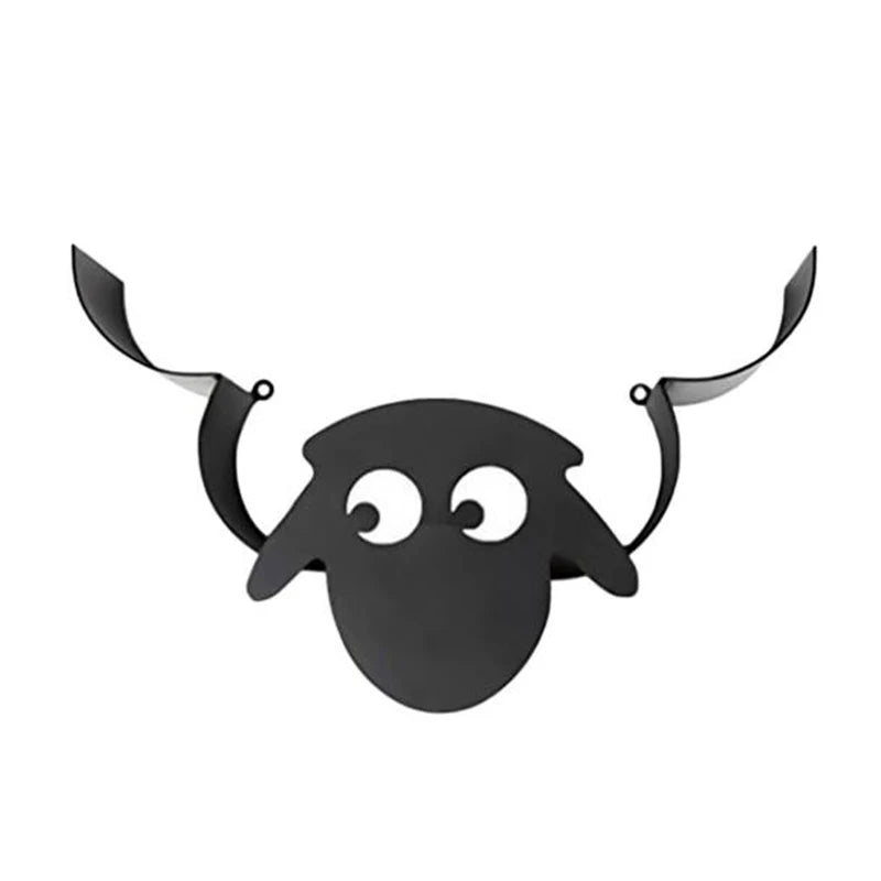 Black novelty animal toilet paper holder and storage rack with ears