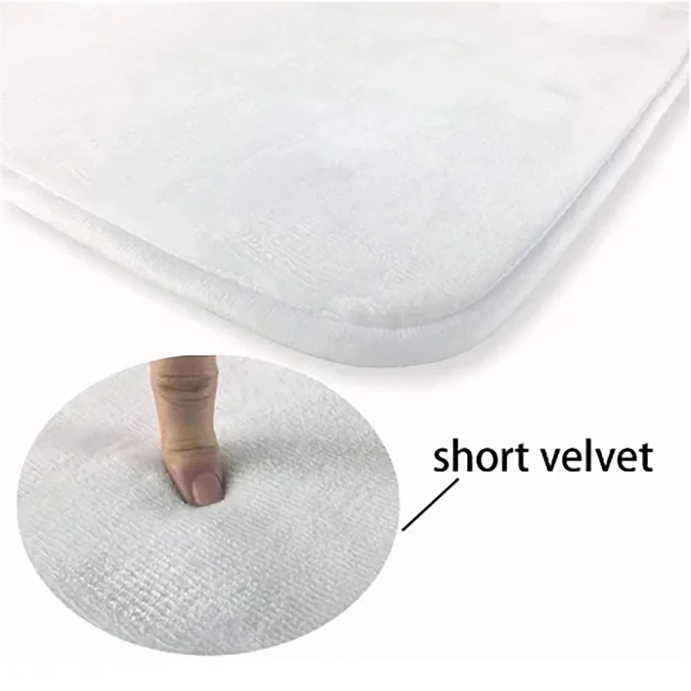 A close-up view of short velvet material used for shower and bathroom decor.