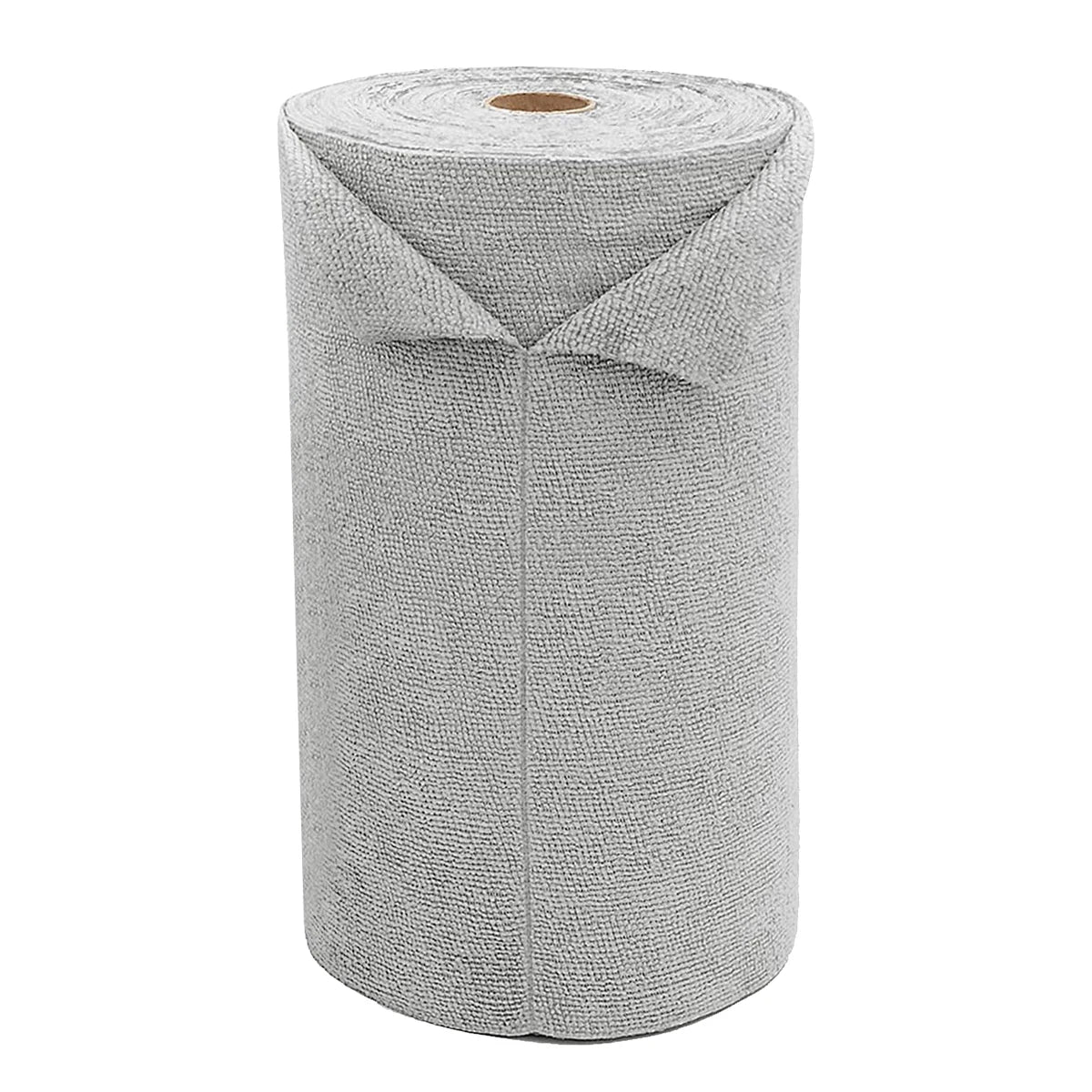 Roll of gray ultra-fine fiber tear-off towel for reusable cleaning cloths