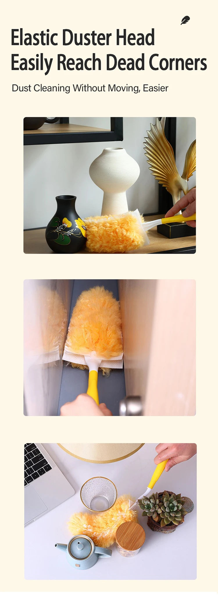 360° Electrostatic Duster for Spider Webs