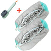 A multi-use shoe cleaning set featuring a brush and a storage bag with mesh fabric.