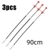 Three 90cm bendable drain augers with claw hooks for hair and debris removal