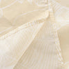 A close-up of a beige tropical sea life patterned shower curtain fabric.