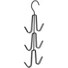Black multi-layer storage hanger bag organizer with multiple hooks