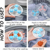 Demonstration of using a reusable pet hair lint filter bag for washing clothes.