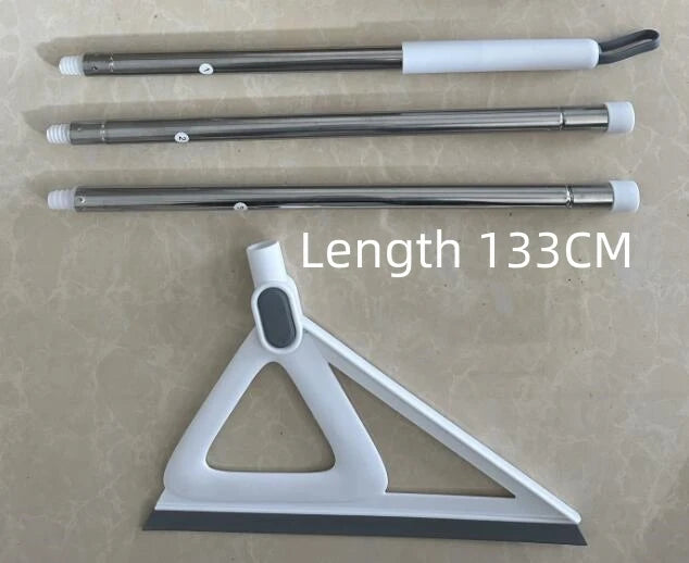 Three long silicone cleaning tools are displayed with a triangular cleaning frame.