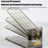 A clear, triangular load-bearing shoe rack organizer with multiple adjustable tiers.