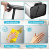 Stainless steel trash can with side handles, fall prevention features, and fingerprint-resistant surface.