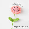 Bouquet de fleurs de carnation en coton fait main avec une tête de fleur rose et une tige verte