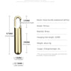 A brass buckle waterproof pill box with a hanging hole, measuring 67mm in external height and 22mm in length.