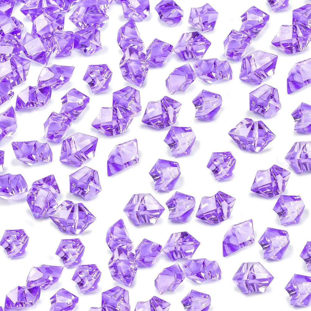 Rocas de hielo triturado de acrílico púrpura para decoración y rellenos