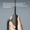 A hand holds a black windproof automatic folding umbrella, demonstrating its one-hand operation.