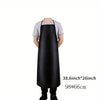 A black heavy-duty waterproof PU leather apron is shown being worn by a person.