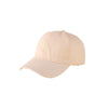 A light beige customizable cotton baseball cap shown from the side.