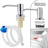 Chrome-Edelstahl-Spülbecken-Seifenspender mit flexiblem Schlauch und 330ml Fassungsvermögen