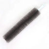 A black multifunctional fan and blind cleaning brush with a white handle.